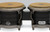 Latin Percussion LP Raul Rekow Signature 7-1/4" and 8-5/8" Bongos – Dark Walnut with Black Satin Hardware (LP201AX-2RRB) – handcrafted LP signature series bongos, available at Musician Madness.