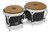 Latin Percussion LP Uptown CCII 7-1/4"–8-5/8" Bongos – Sculpted Ash in Espresso Stain with Chrome Hardware (LP201SA) – elegant LP bongos with warm tone and professional design, available at Musician Madness.