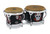 Latin Percussion LP Karl Perazzo Signature CCII 7-1/4"-8-5/8" Fiberglass Bongos - Skull Artwork with Chrome Hardware (LP794X-KP) - signature LP bongos with high projection, available at Musician Madness.