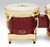 Latin Percussion LP Matador Traditional 7-1/4"–8-5/8" Oak Bongos – Red Finish with Gold Hardware (M201-RW) – premium LP Matador bongos, available at Musician Madness.
