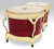 Latin Percussion LP Matador Traditional 7-1/4"–8-5/8" Oak Bongos – Red Finish with Gold Hardware (M201-RW) – premium LP Matador bongos, available at Musician Madness.