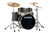 Sonor AQX Stage Drum Set - Black Midnight Sparkle with 1000 Series Hardware (AQX-STAGE-NC-BMS).