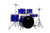 Mapex CM5044FTCIB Comet 5-Piece Drum Set with 20” bass drum in Indigo Blue, complete with hardware and cymbals.
