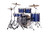 Mapex VE5295FTCVI Venus 5-Piece Rock Drum Set in Blue Sky Sparkle with hardware and cymbal pack.