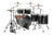 Mapex SR628XUFB Saturn Studioease 5-Piece Shell Pack in Satin Black finish, snare not included.
