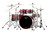 Mapex SR628XURQ Saturn Studioease 5-Piece Shell Pack in Scarlet Fade finish, no snare included.