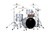 Mapex SE401XHPD Saturn Evolution Hybrid Straight Ahead 3-Piece Shell Pack in Iridium Silver finish, snare not included.