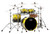 Mapex SR504XUJ Saturn Fusion 4-Piece Shell Pack in Sulphur Fade finish, no snare included.