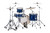 Mapex Mars Maple Bop Shell Pack in Midnight Blue featuring 100% maple shells, compact jazz-style sizing, SONIClear bearing edges, and punchy focused sound for small venues and mobile drummers.