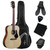 Alvarez Regent RD26S-AGP Dreadnought Acoustic Guitar Pack featuring a natural finish acoustic guitar with gig bag, tuner, strap, cloth, and picks in a POS color box—ideal for beginners and students.