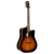 Alvarez Yairi DY1 Stage Dreadnought Acoustic-Electric Guitar in Sunburst featuring a solid cedar top, rosewood back and sides, cutaway design, premium Yairi craftsmanship, and professional onboard electronics.