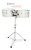 Latin Percussion LP256-S Timbales featuring 13" and 14" stainless steel shells, chrome hardware, bright cutting tone, and durable construction suited for live performance, studio recording, and Latin percussion ensembles.