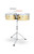 Latin Percussion LP257-B Timbales featuring 14" and 15" polished brass shells, chrome hardware, bright cutting tone, and durable construction ideal for stage, studio, and Latin ensemble performance.
