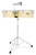 Latin Percussion M257B Matador 14"/15" Brass Timbales featuring polished brass shells, chrome hardware, bright cutting tone, and an included cowbell—ideal for salsa, timba, and Latin jazz performance.