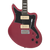 D’Angelico Premier Bedford – Oxblood Bundle (DAPBEDOXBCTR) featuring an offset solid body electric guitar in Oxblood finish, versatile pickup configuration, and an included gig bag plus Supro Delta King 10 amp.