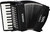 The Hohnica 8 Bass Student X piano accordion in black (STUX) is a great choice for beginners and students. Lightweight, easy to play, available at Musician Madness.