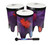 Toca Sympatico Nesting Tom-Tom Set of 3, 12"/14"/16", Pretuned Fiber with Dot - Woodstock Purple (TSSNT-3PCWP-FDP)