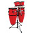 Toca Synergy Fiberglass Conga and Bongo Set with Brackets - Red (2300FRD-K)