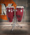 Toca Elite Pro Wood Conga Set, 11"/11-3/4" with Double Stand - Crimson Fade (3100CF)