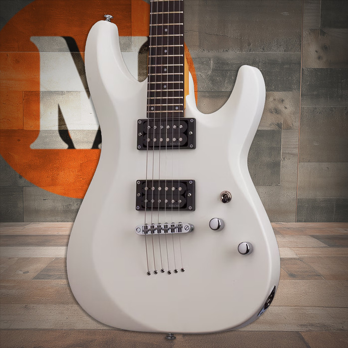 Schecter C-6 Deluxe Electric Guitar - Satin White (432)