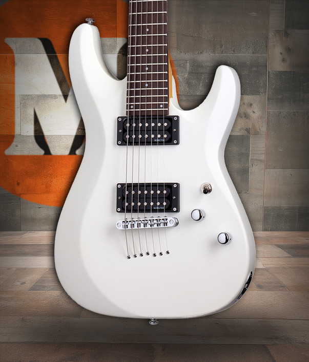 Schecter C-6 Deluxe Electric Guitar – Satin White (432) | Musician