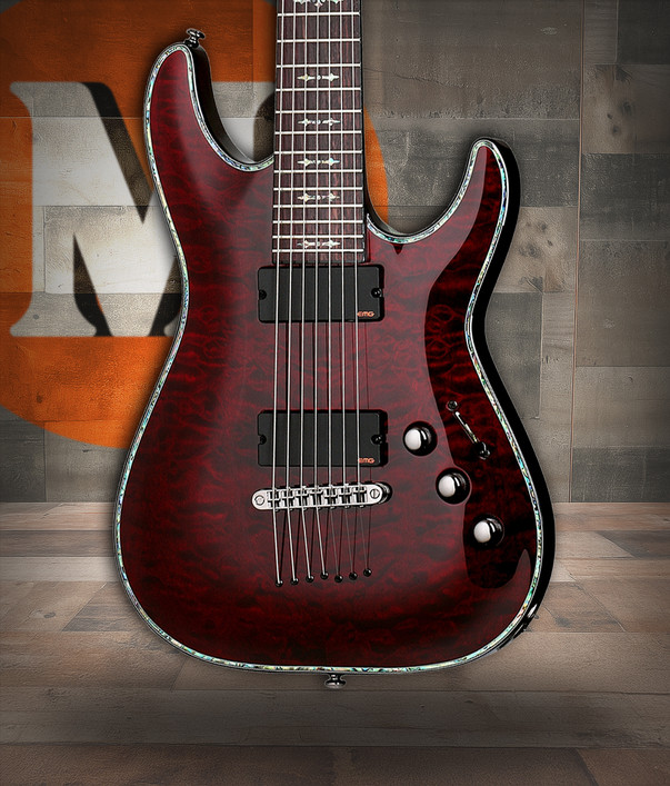 Shop the Schecter Hellraiser C-7 Electric Guitar in Black Cherry (1792) at Musician Madness. High-output EMGs, premium build, and fast shipping.