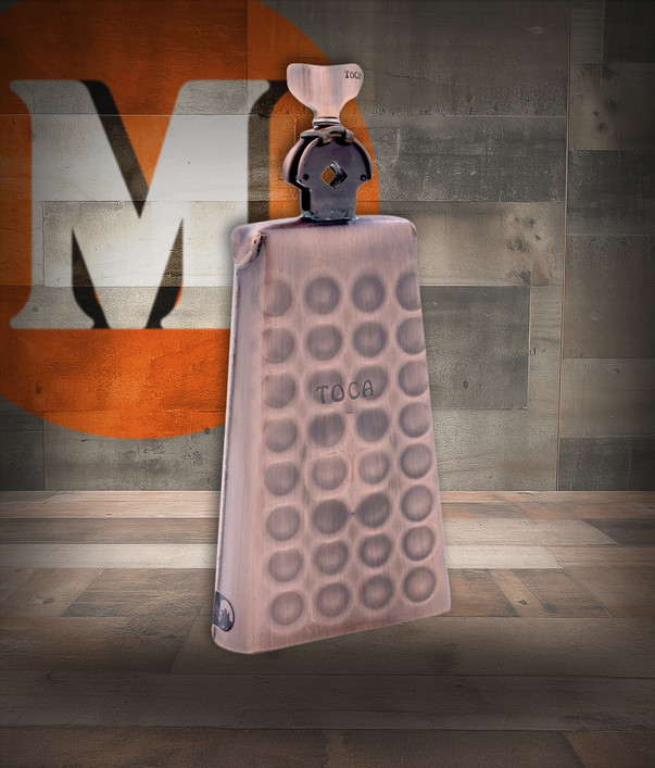 Toca Pro Line Cowbell - Groove Black Copper (TPC-4BC) featuring a stylish black copper finish, durable construction, and a bright, cutting percussion tone.