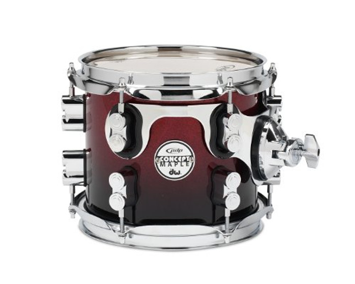 Drum Workshop Red to Blk Fade - Chrm Hw 7x8