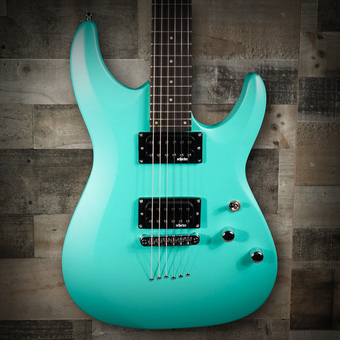 Schecter C-6 Deluxe Satin Aqua Electric Guitar Schecter C-6 Deluxe Satin Aqua Electric Guitar