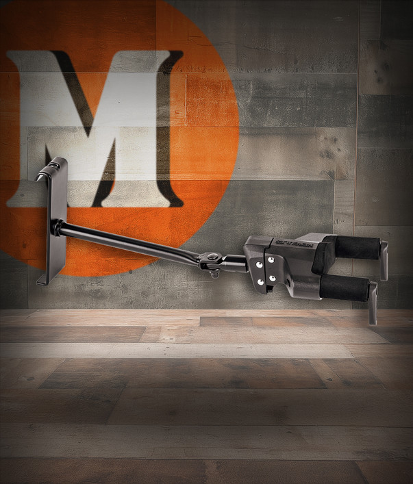 Hercules PLUS Series Universal AutoGrip Grid Wall Guitar Hanger with secure locking yoke and durable mount for acoustic or electric guitars.