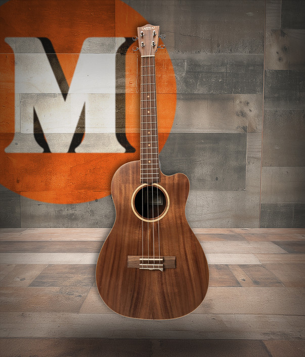 The Lanikai ACST-CEB Baritone Ukulele features an acacia top, back, and sides for a deep, warm, guitar-like tone with excellent resonance. Its baritone size offers expanded low-end and a familiar tuning for guitarists. Equipped with a FishmanÂ® Kula preamp and onboard tuner, it provides clean, natural amplified sound. Perfect for performers, songwriters, and players wanting rich, full-bodied ukulele tone.