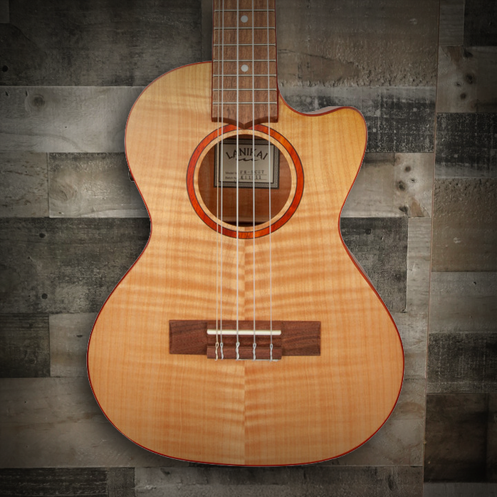 Lanikai Flame Maple 5 String Tenor with Kula Preamp A/E Ukulele (FM-5CET)