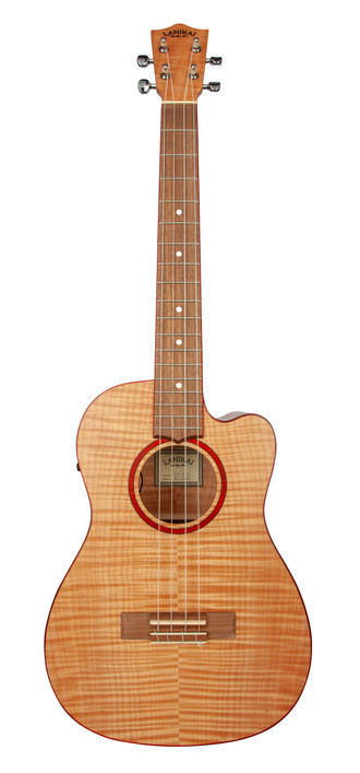 Flame Maple Baritone Ukulele with Kula Preamp A/E Ukulele  (FM-CEB)