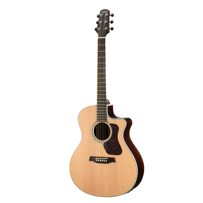 WALDEN G800CE Natura All-Solid Sitka/Rosewood Grand Auditorium Acoustic Cutaway-Electric - Satin Natural
