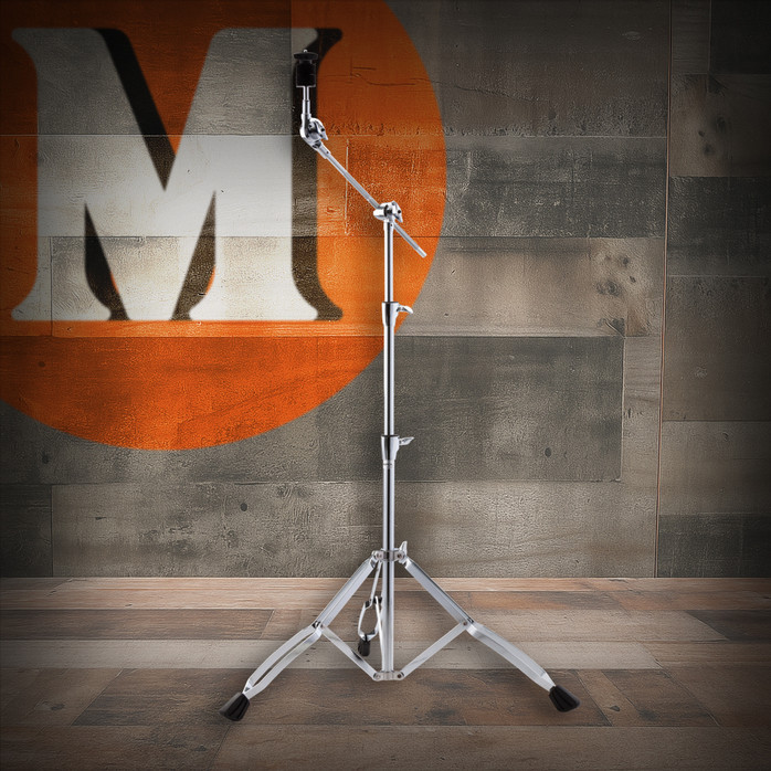 Mapex 400 Series Boom Cymbal Stand Chrome (B400) - lightweight adjustable boom stand with double-braced legs, locking tilter, and durable chrome finish