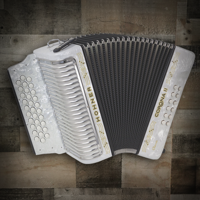 Hohner Corona II Classic GCF, Pearl White Hohner Corona II Classic GCF, Pearl White