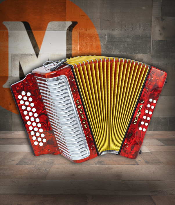 The Hohner Corona II Classic GCF Pearl Red delivers rich tone, bold style, and legendary Hohner craftsmanship—perfect for Tejano and Norteño music. Shop now!