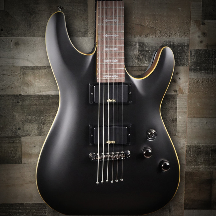 Schecter C-6 FR Deluxe LH Electric Guitar – Satin Black (B-Stock