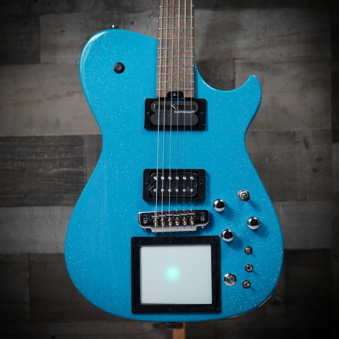 Cort Manson MBM-1 Electric Guitar in Crystal Lake finish – signature model featuring XY Pad controller, Sustainiac pickup system, and included hard shell case