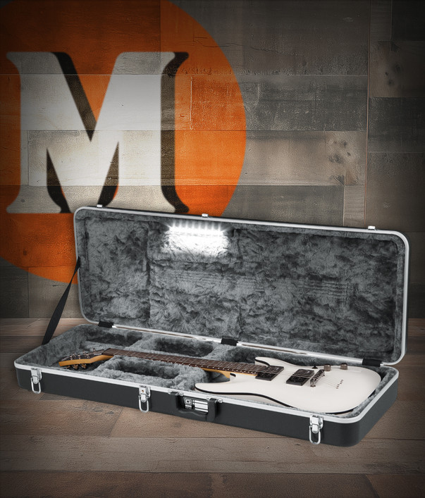 Gator GC-ELECTRIC-LED Deluxe Molded Electric Guitar Case (GC-ELECTRIC-LED) featuring a durable ABS exterior, plush padded interior, heavy-duty latches, and built-in LED lighting for safe nighttime access and superior instrument protection.