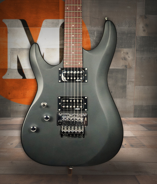 Schecter C-6 FR Deluxe LH Electric Guitar in Satin Black finish - left-handed B-Stock model featuring Floyd Rose bridge, dual humbuckers, and contoured body design
