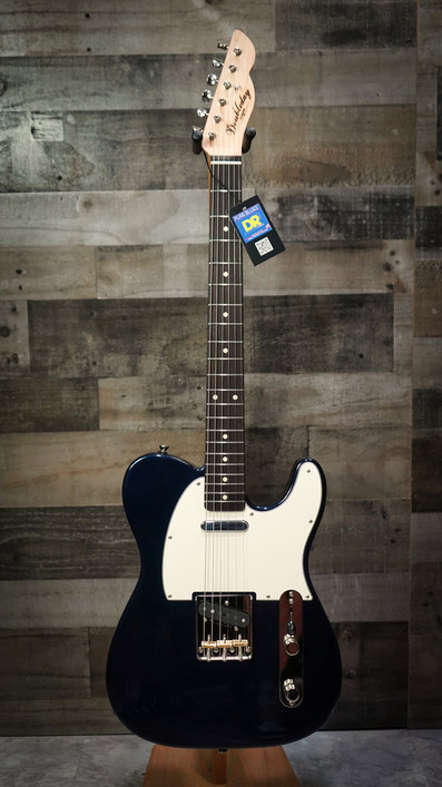 Doubleday Broadwing Standard Electric Guitar in Deep Metallic Blue finish – boutique solid-body design with dual humbuckers, gold hardware, and contoured top