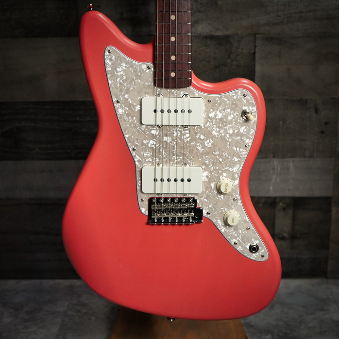 Doubleday Thrasher Electric Guitar in Tahitian Coral finish – boutique solid-body design with dual humbuckers, maple neck, and premium handcrafted details