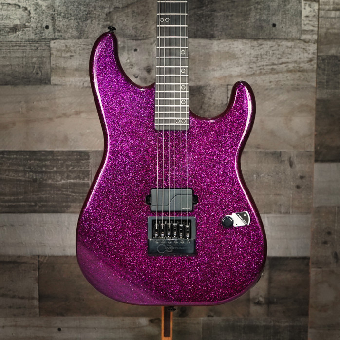 Schecter Daniel Haniss Danskimo-6 Electric Guitar in Purple Sparkle finish – artist signature model with dual humbuckers, maple neck, and sleek modern design