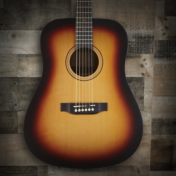 AustinAA25DSSB Acoustic Dreadnought Guitar , Satin Sunburst