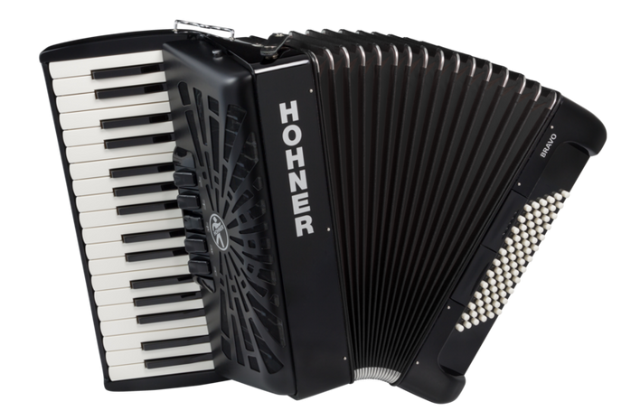 Hohner Bravo III 72, jet black Accordion
