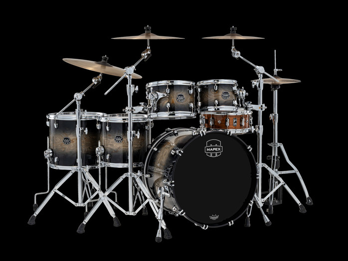 Mapex Saturn VI Exotic Black Ink Burst Studioease 5 Piece Drum Shell Pack (New Models)