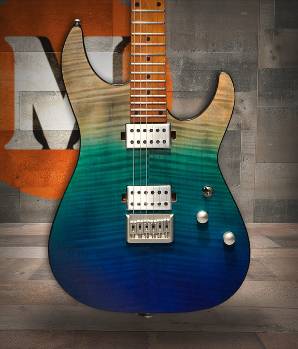 The Schecter C-1 Standard Plus (3937) features a beautifully figured quilted maple top dressed in a vivid Blue Fade finish, delivering boutique looks with powerful performance. A fast Thin-C neck, Diamond Series humbuckers, and reliable hardware provide articulate tone, strong sustain, and modern comfortâ€”ideal for players seeking a stylish and versatile guitar for rock, metal, and beyond.
