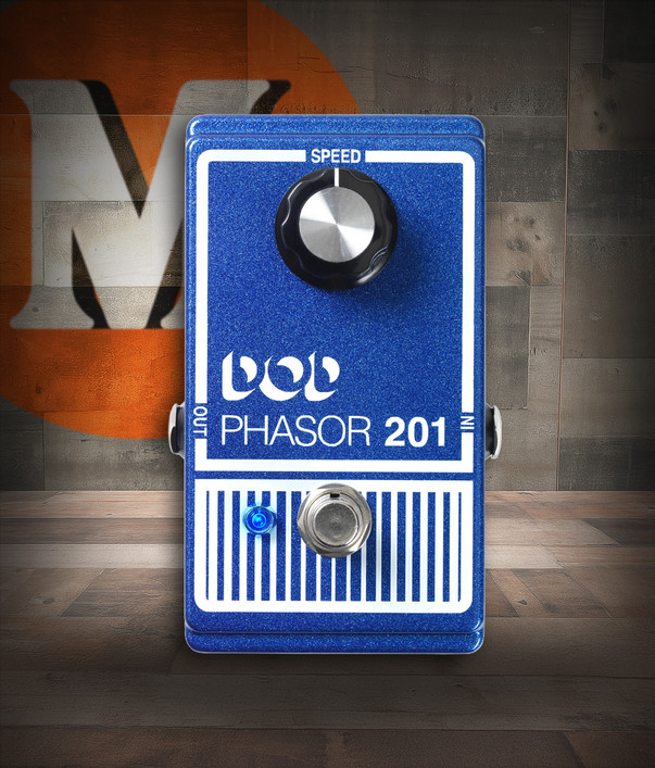 Digitech DOD201-13 Phasor 201 pedal featuring classic orange finish, single rate control, and warm analog phase modulation ideal for guitar, bass, or keys.