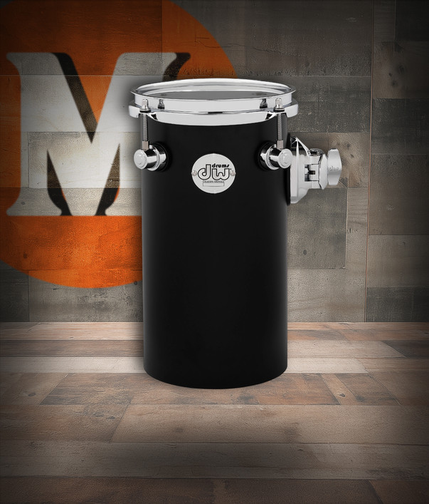 DW Design Series Rata Tom 12x6 Acrylic Drum with clear shell and chrome hardware - high projection concert tom - Musician Madness